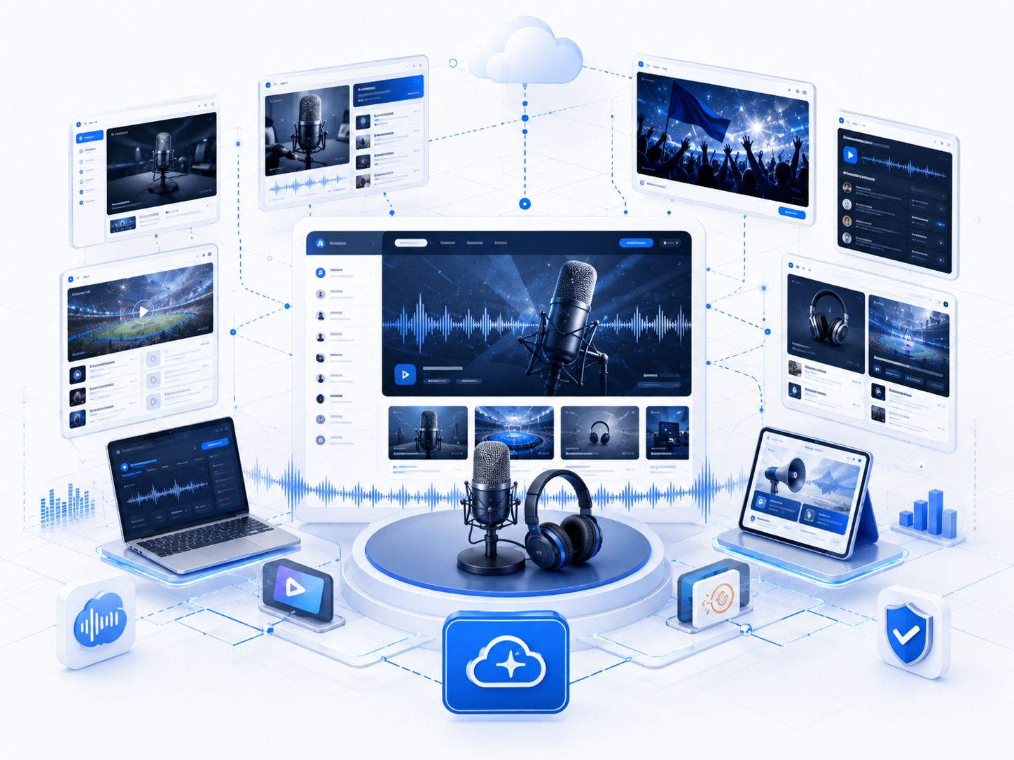 Thumbnail van podcast websites en media platformen